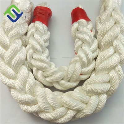 Corde en polyester tressée à 8 brins, résistante aux UV et à l'abrasion, pour usage maritime et industriel