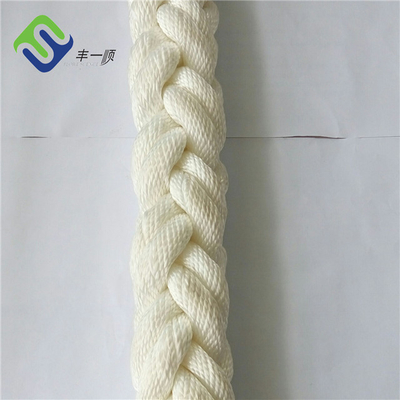 Corde de amarrage en nylon blanche 36mm de 8 brins de haute résistance pour la marine
