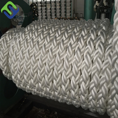 Le double de preuve d'usage a tressé amarrer la corde en nylon de polyamide blanc de corde