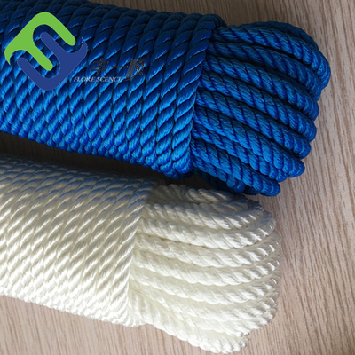 Résistance UV tordue blanche de corde en nylon de 3 brins de haute résistance