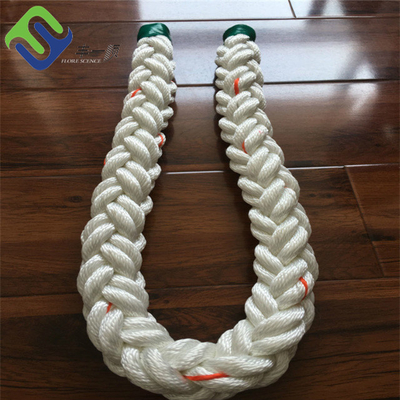 Brin de Marine Polyester Mooring Rope 8 anticorrosion les deux extrémités avec des yeux