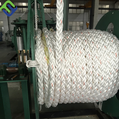 élongation Marine Ship Mooring Rope de corde de polyester de brin du diamètre 8 de 52mm basse