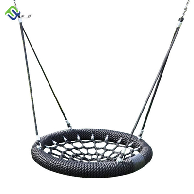 Putréfaction nette de l'oscillation 100cm de terrain de jeu noir de jardin résistante pour des enfants