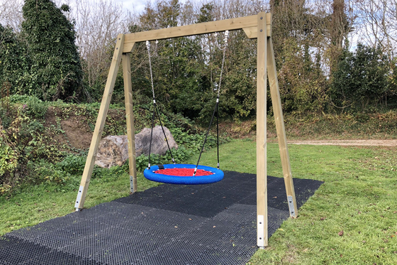 Jeux de terrain de jeu de haute qualité, nid d'oiseau, balançoire de 120 cm, anneau de 12 cm, couleur personnalisée