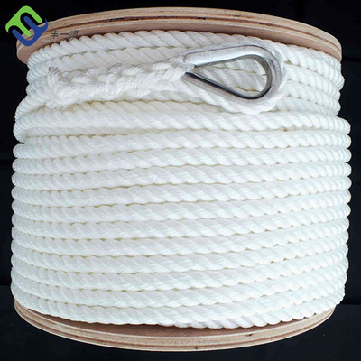 Putréfaction en nylon tordue Marine Boat Anchor Rope résistante de corde de 3 brins