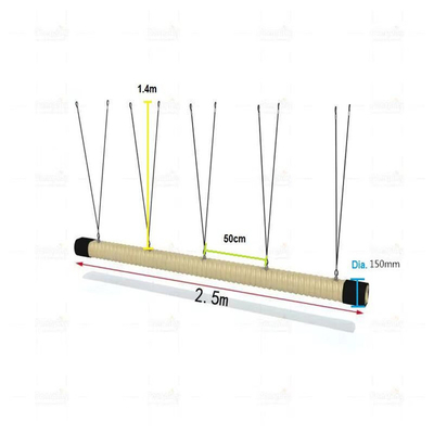 rouille arénacée 120mm*2.5m de pont accrochant de terrain de jeu anti pour des enfants