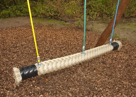 Corde extérieure de combinaison de polyester de pont de corde du terrain de jeu de l'enfant de Brown