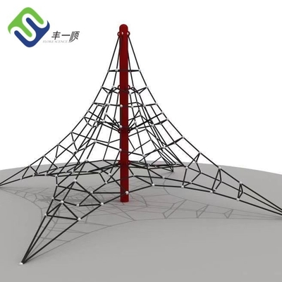 Terrain de jeu extérieur montant résistant UV de 4mx4m de corde nette de pyramide pour des enfants