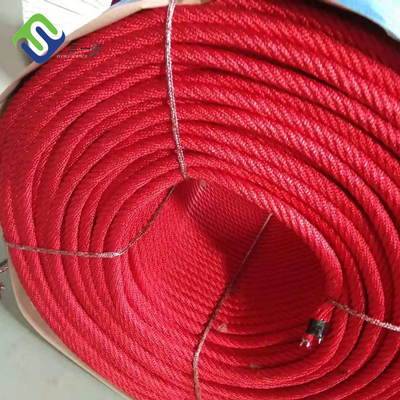 Corde de combinaison de noyau tordue 4 ou 6 par fils de fil d'acier de polyester pour l'oscillation d'hamac