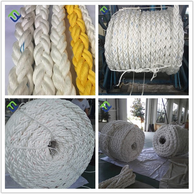 Couleur blanche de brin du polypropylène pp Marine Ship Mooring Rope 8