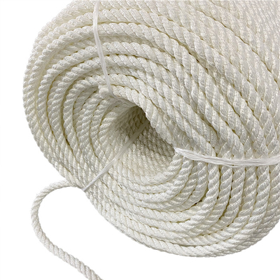 Corde tordue en nylon de polyamide de 3 brins avec la couleur blanche