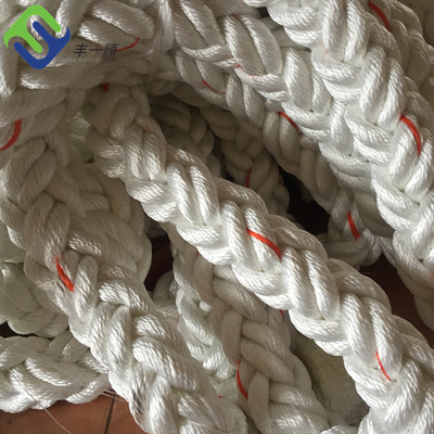 Certificat en nylon de 8 de brin ABS du polyamide 100% Marine Mooring Hawser Rope With