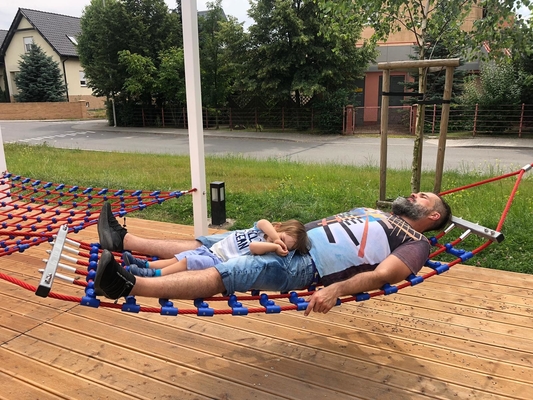 Hamac de corde de terrain de jeu 150cm/200cm longtemps pour des enfants et des adultes